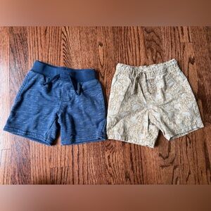 Toddler Boy Blue and Cream Pattern Summer Shorts - Size 3t